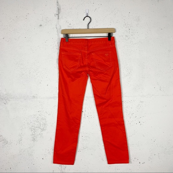 Tory Burch Alexa Cropped Orange Skinny Jean Pants - Picture 5 of 10